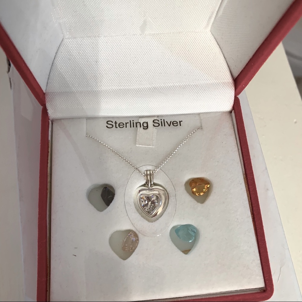 Sterling silver heart necklace